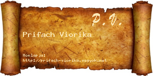 Prifach Viorika névjegykártya